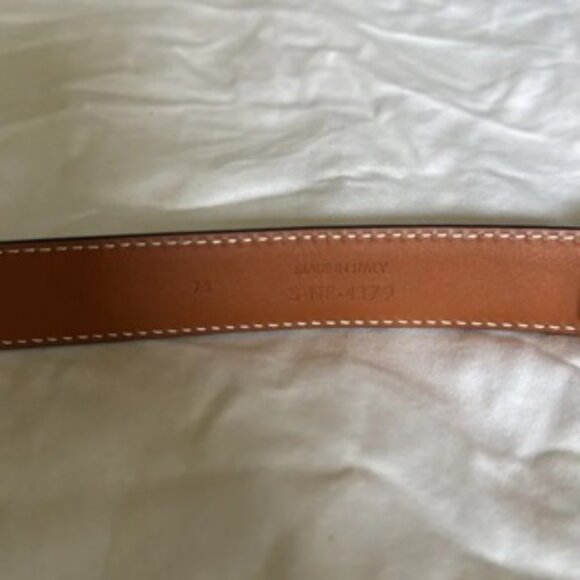 100% Auth CELINE Women‘s Triomphe Brown Leather Belt 75cm - Picture 5 of 6